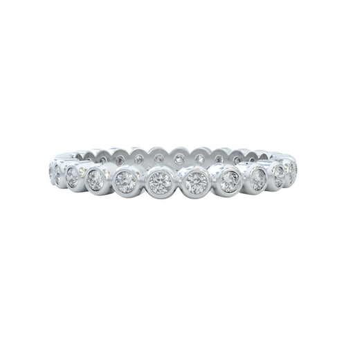 1.5mm bezel-set round diamond eternity wedding band in 14K white gold