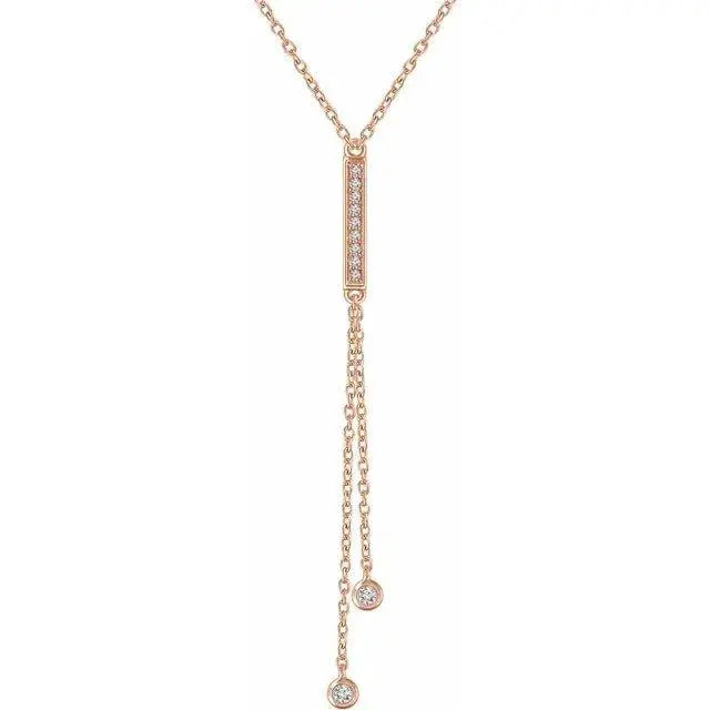 Elegant gold necklace featuring a delicate diamond pendant