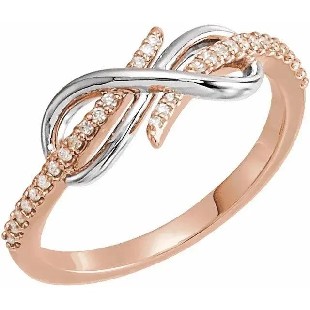 Diamond Infinity Knot Ring paired with other fine jewelry pieces for a sophisticated ensemble.