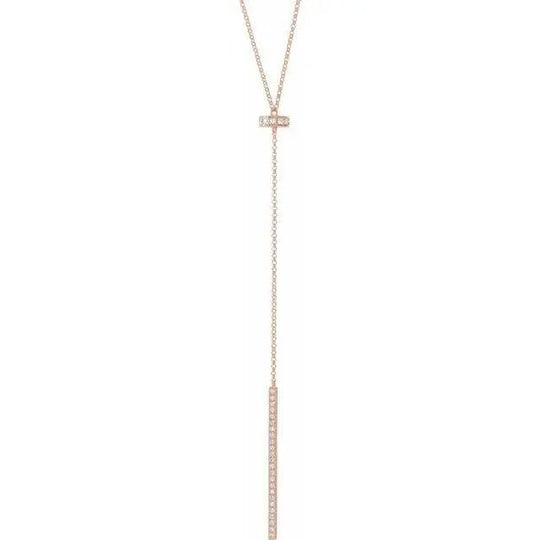 Timeless Y-shaped diamond necklace for formal occasions