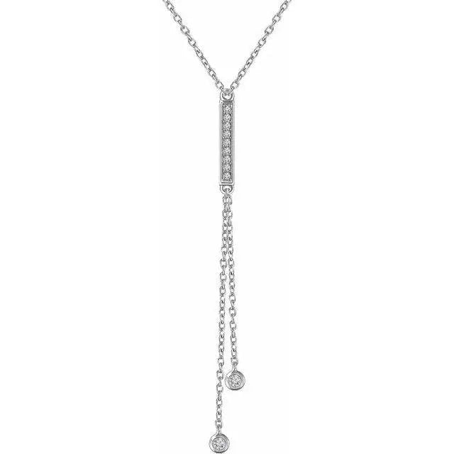 Luxury 14K gold diamond Y necklace perfect for gifting