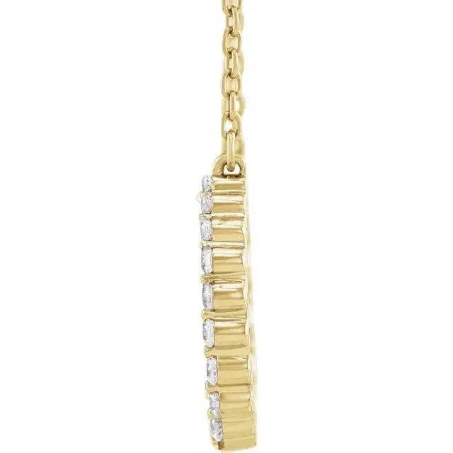 Elegant 3/8 carat diamond necklace with 14K gold chain