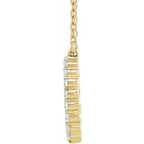 Elegant 3/8 carat diamond necklace with 14K gold chain