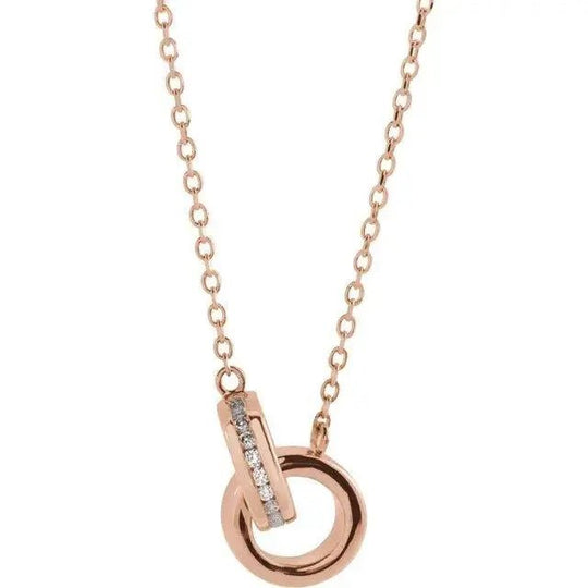 Elegant diamond necklace featuring interlocking circle design