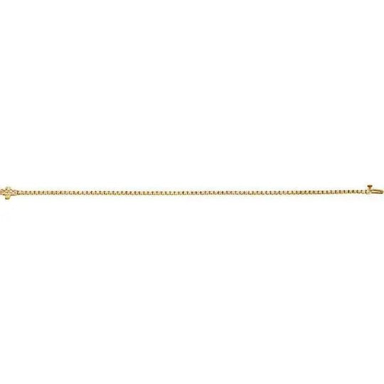 7/8 carat lab-grown diamond tennis bracelet in 14k white, yellow, or rose gold.