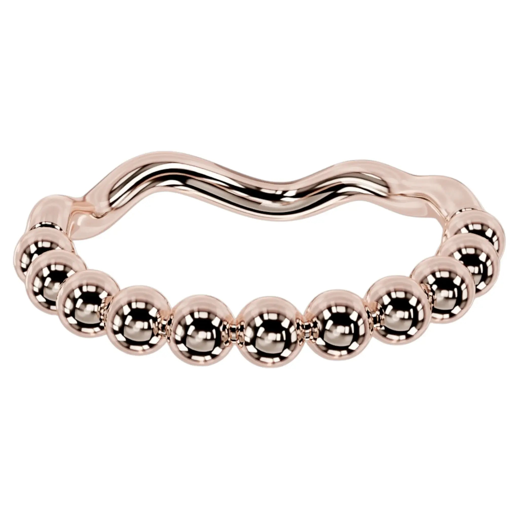 Elegant rose gold Thalina Bead Ring for stylish stacking