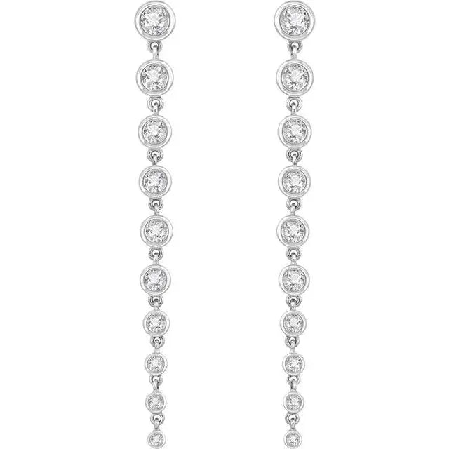 Lightweight 14K gold diamond earrings for weddings