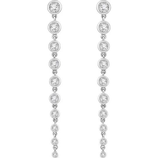 Lightweight 14K gold diamond earrings for weddings