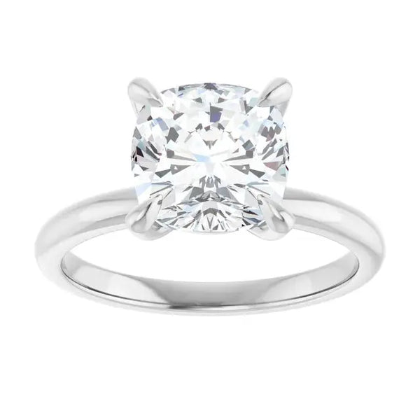 2 CT Cushion-Cut Diamond Engagement Ring - 3