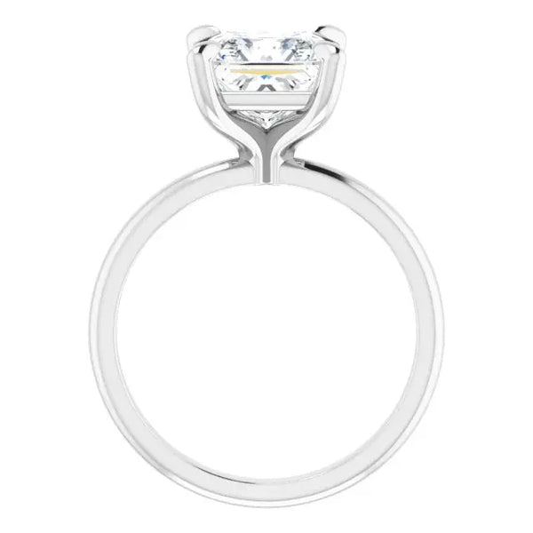 2 CT Square Diamond Solitaire Engagement Ring - 2