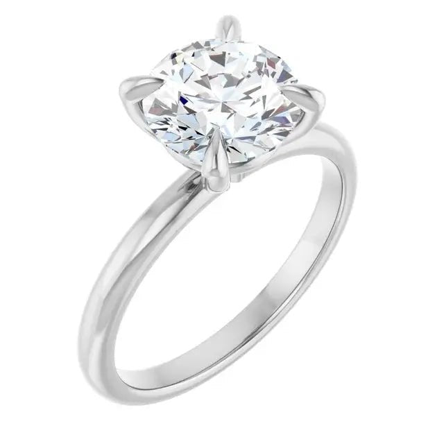 14K gold round diamond engagement ring by Dimitrios Creations