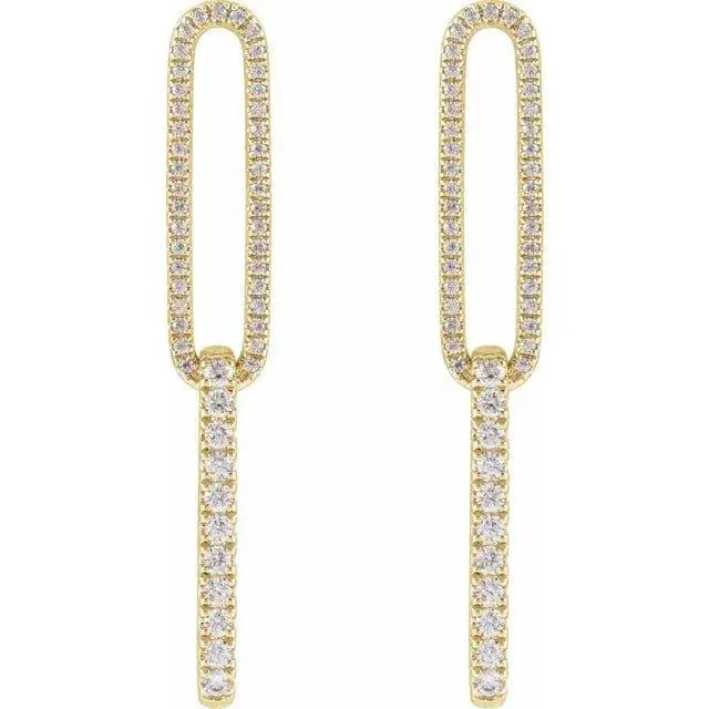 Link Earrings 1/2ct Jimmy Leon Fine Jewelry