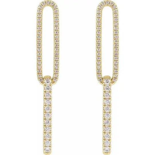 Link Earrings 1/2ct Jimmy Leon Fine Jewelry