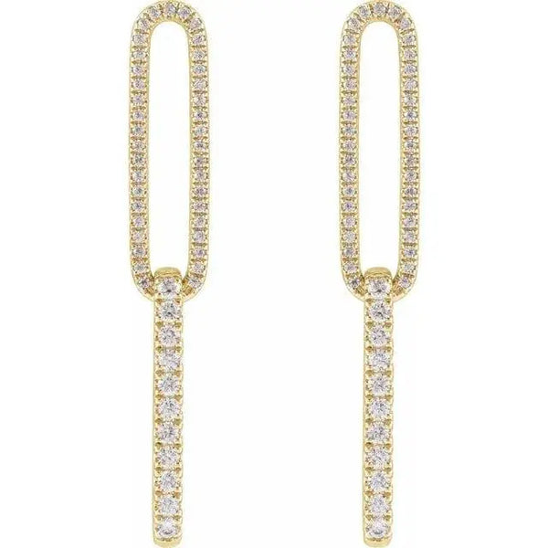 1/2 Carat Lab-Grown Diamond Link Earrings - 2