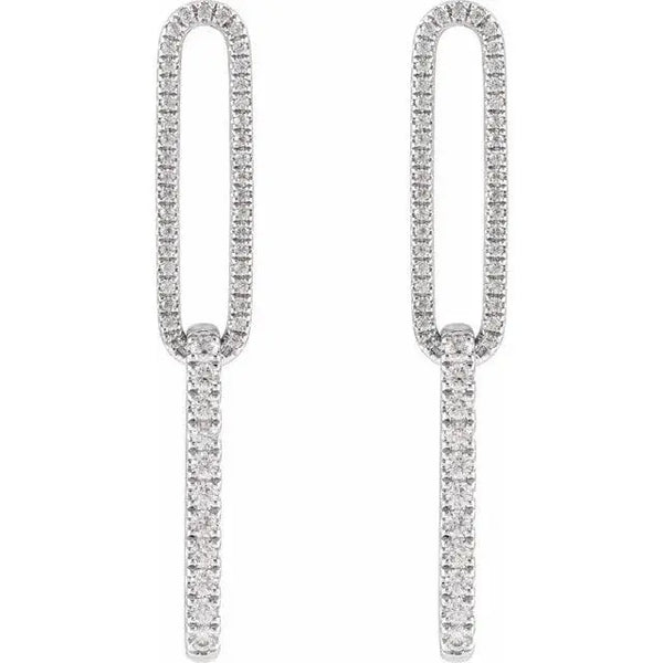 1/2 Carat Lab-Grown Diamond Link Earrings - 3