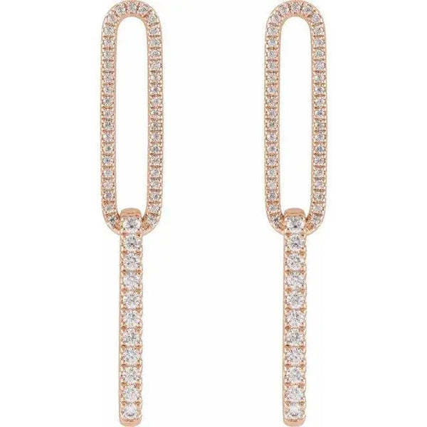 1/2 Carat Lab-Grown Diamond Link Earrings - 4