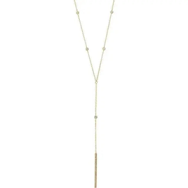 Y Diamond Necklace 1/3ct Jimmy Leon Fine Jewelry