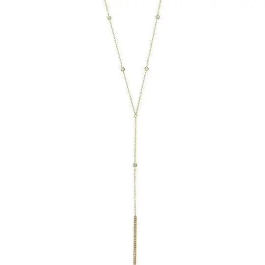 Y Diamond Necklace 1/3ct Jimmy Leon Fine Jewelry