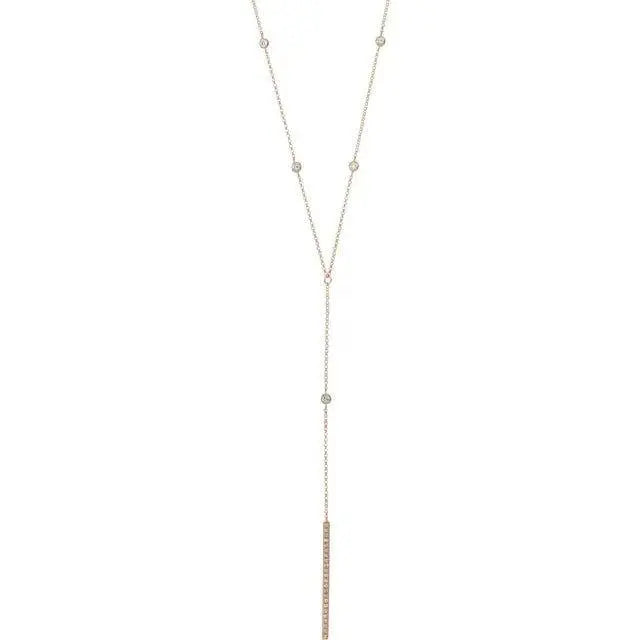 Y Diamond Necklace 1/3ct Jimmy Leon Fine Jewelry