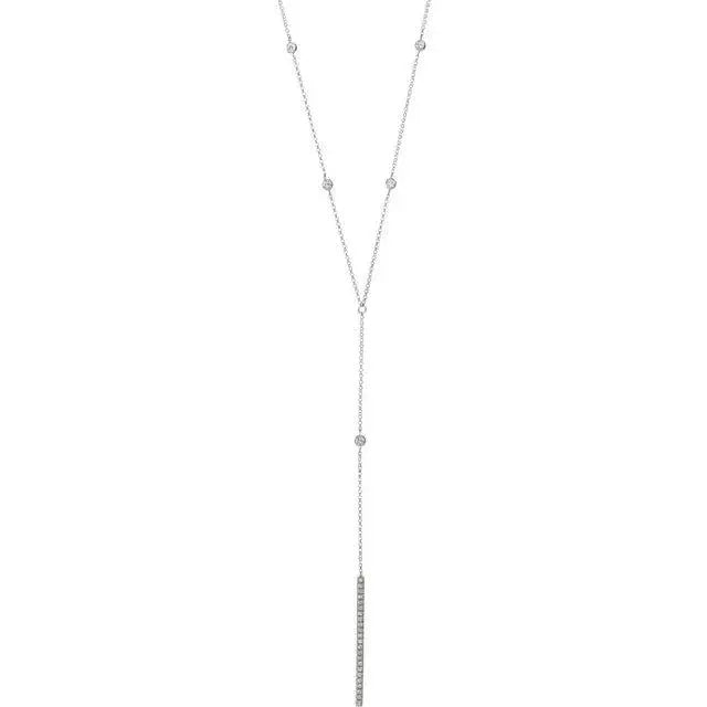 Y Diamond Necklace 1/3ct Jimmy Leon Fine Jewelry