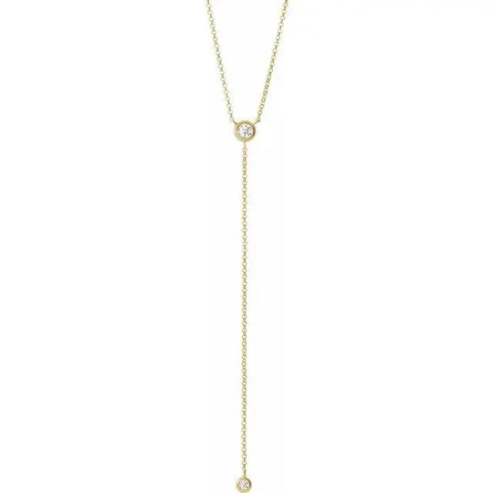 Y Diamond Necklace 1/5ct Jimmy Leon Fine Jewelry