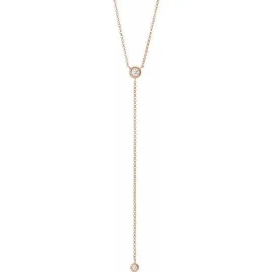 Y Diamond Necklace 1/5ct Jimmy Leon Fine Jewelry