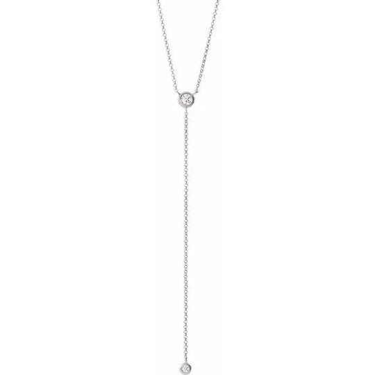 Y Diamond Necklace 1/5ct Jimmy Leon Fine Jewelry