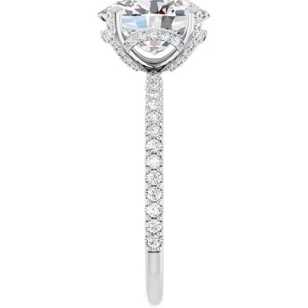 Diamond Halo Engagement Ring - 5