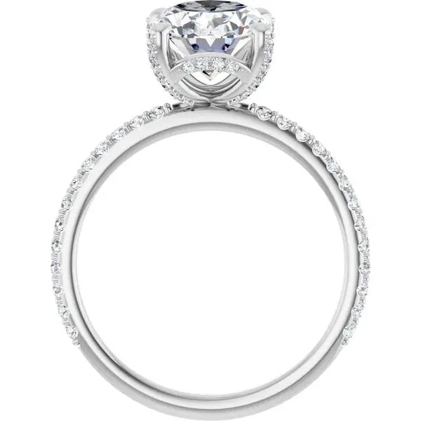 Diamond Halo Engagement Ring - 4