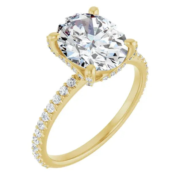 Diamond Halo Engagement Ring - 6