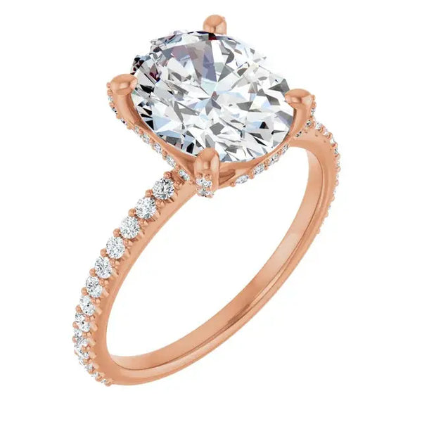 Diamond Halo Engagement Ring - 7