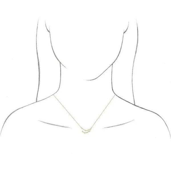 Aquarius Constellation Necklace – Solid Gold Jewelry - 5