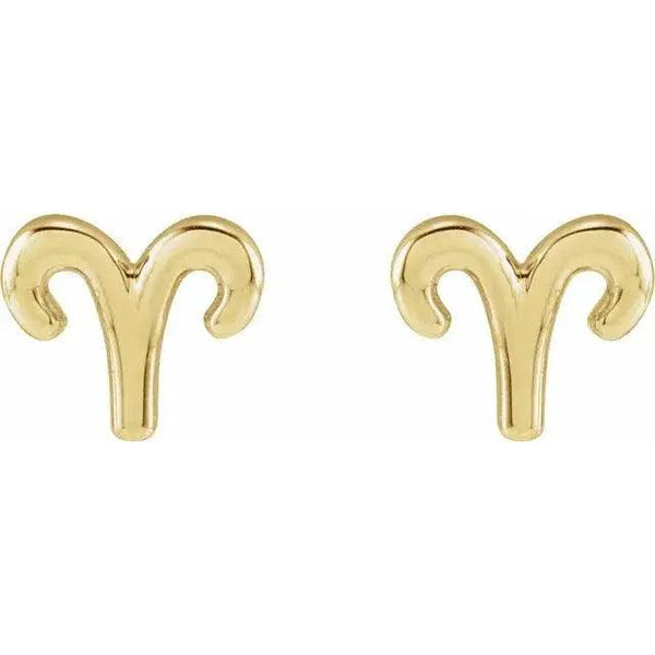 Aries Zodiac Earrings – Gold Jewelry