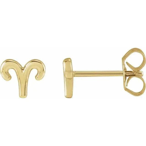 Aries Zodiac Earrings – Gold Jewelry - 2