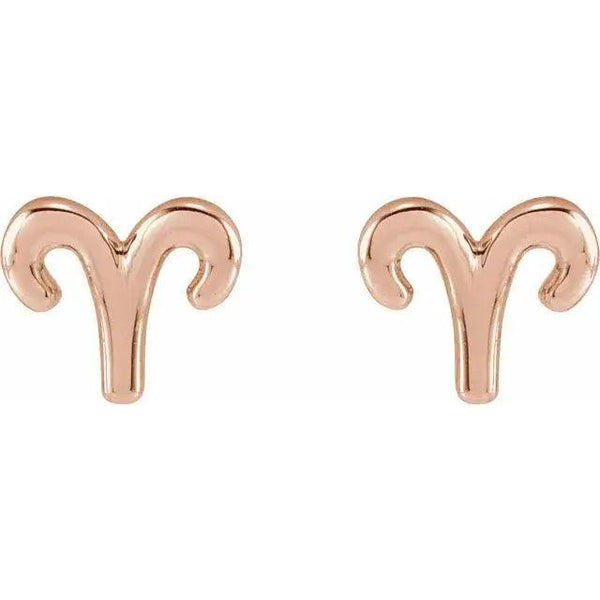 Aries Zodiac Earrings – Gold Jewelry - 4