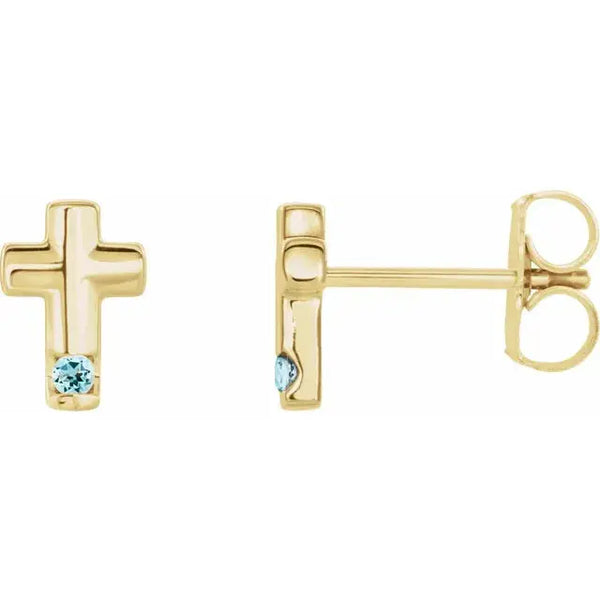 Birthstone Studs – Personalized 14K Gold Jewelry