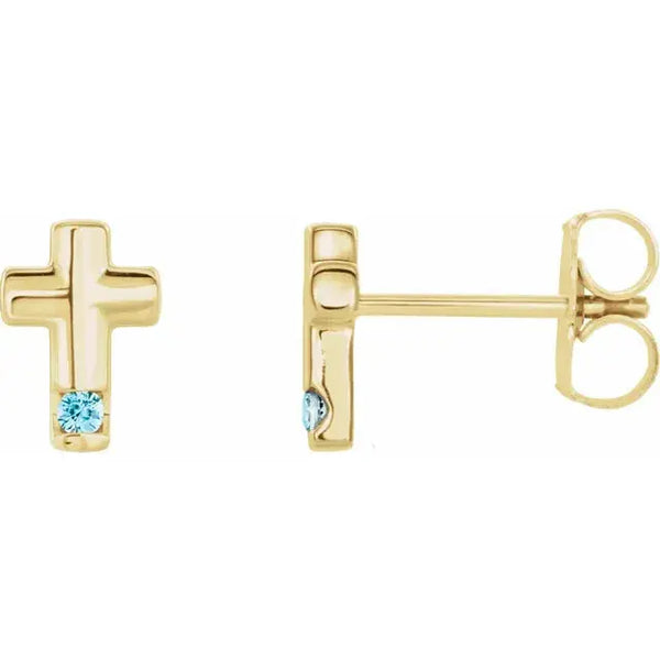 Birthstone Studs – Personalized 14K Gold Jewelry - 2