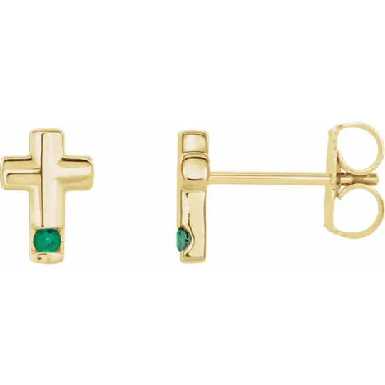 Birthstone Studs – Personalized 14K Gold Jewelry Dimitrios Creations