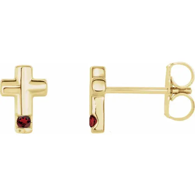 Birthstone Studs – Personalized 14K Gold Jewelry Dimitrios Creations