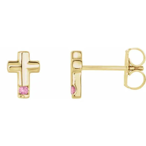 Birthstone Studs – Personalized 14K Gold Jewelry - 12