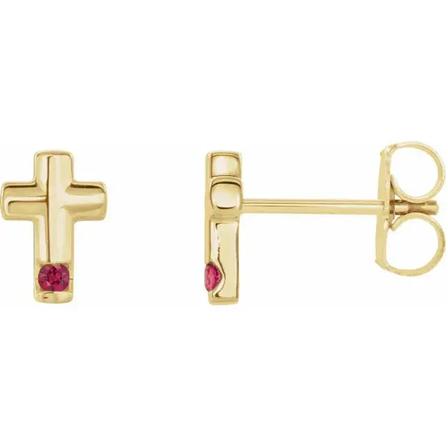 Birthstone Studs – Personalized 14K Gold Jewelry Dimitrios Creations