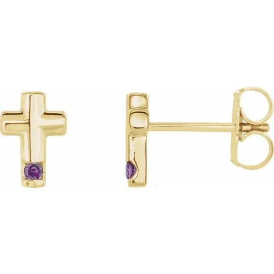 Birthstone Studs – Personalized 14K Gold Jewelry Dimitrios Creations