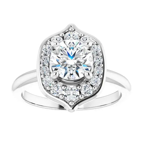 Blooming Pinpoint Flower Engagement Ring