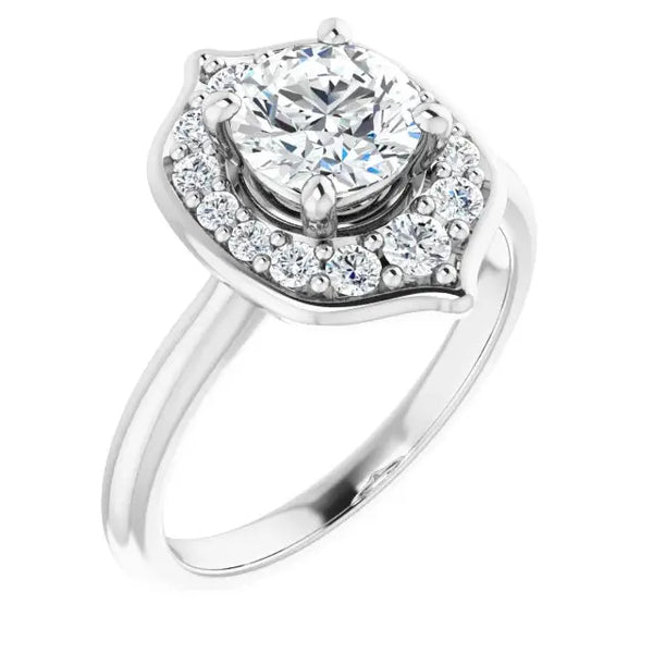 Blooming Pinpoint Flower Engagement Ring - 3