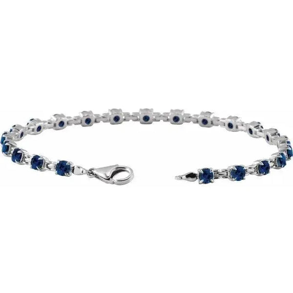 Blue Sapphire Bracelet – Handcrafted 14K Gold Luxury Jewelry - 5