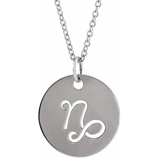 Capricorn Zodiac Disc Necklace - 3