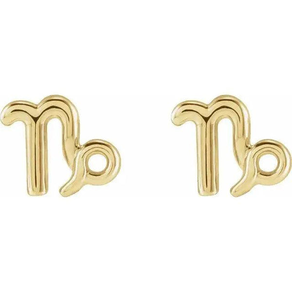 Capricorn Zodiac Earrings – Gold Jewelry