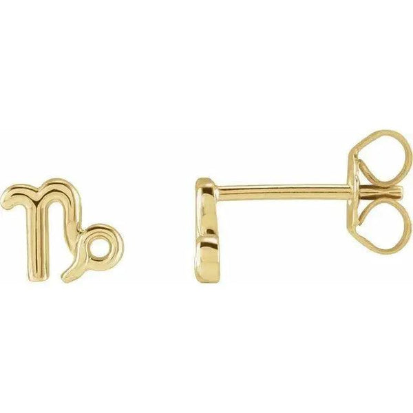 Capricorn Zodiac Earrings – Gold Jewelry - 2