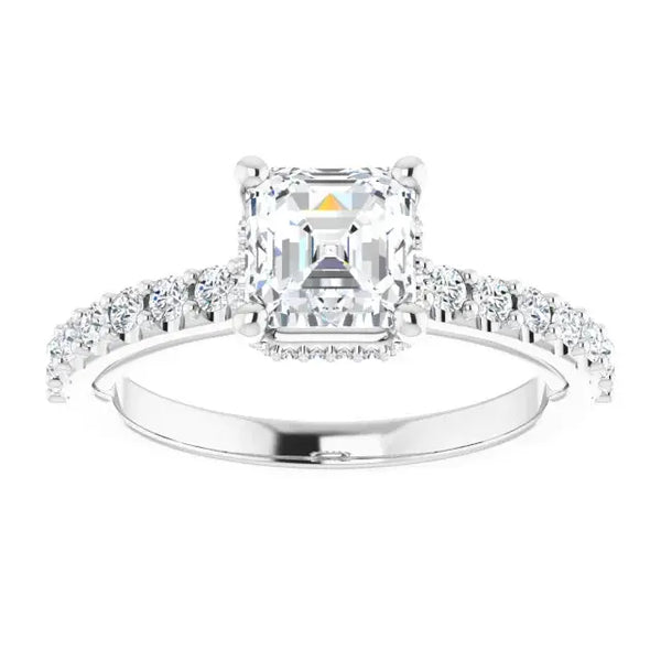 Classic Halo Asscher Diamond Ring