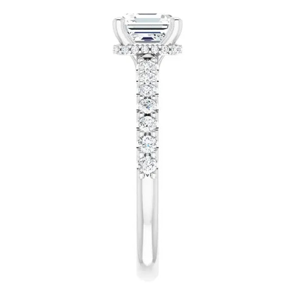 Classic Halo Asscher Diamond Ring - 3